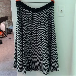 ELOQUII Knit Chevron Skirt